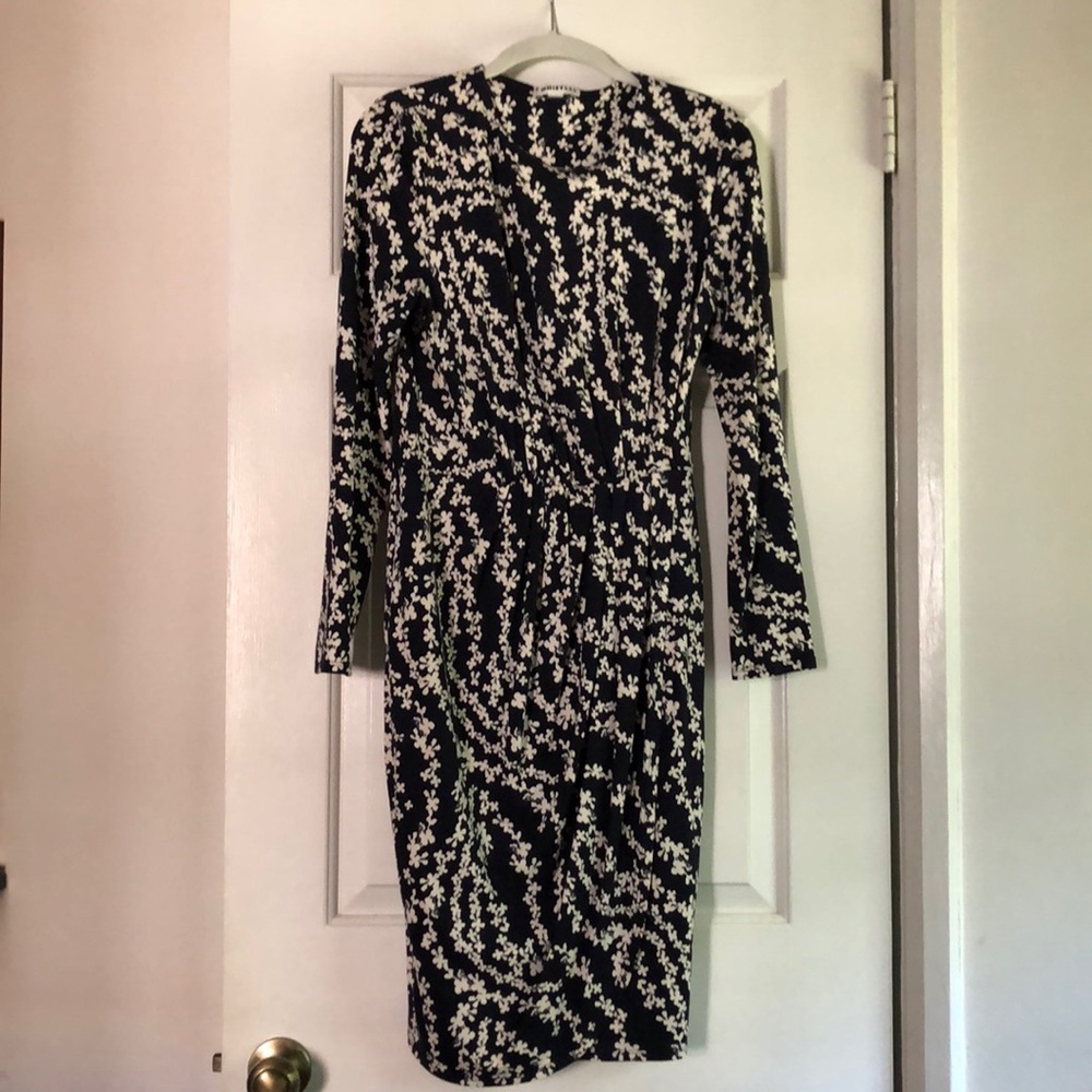 Whistles stretch faux wrap dress